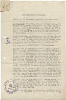 Che Guevara Signed Document (PSA/DNA)